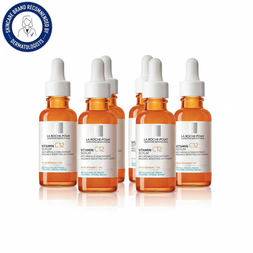 [6-PACK]   La Roche-Posay Pure Vitamin C Anti-Aging Face Serum: Brightens & Smooths