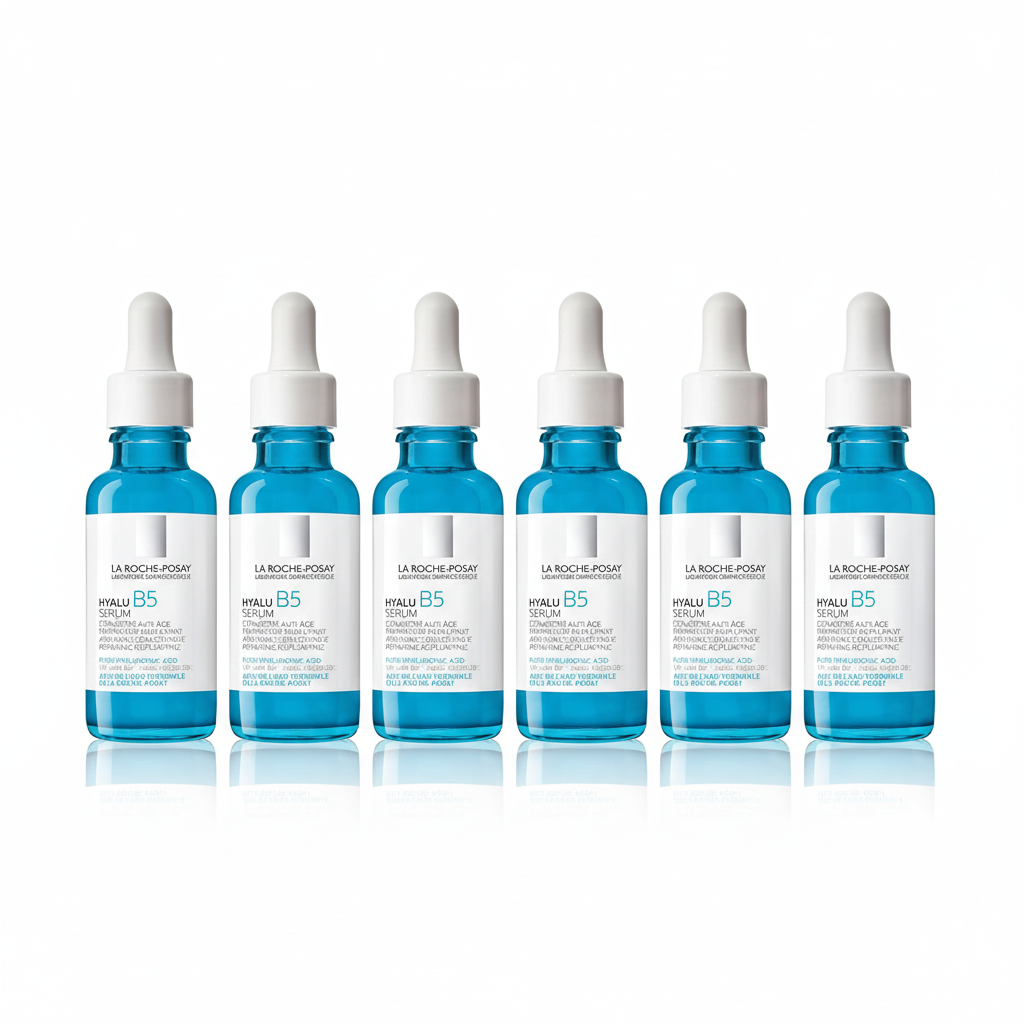 [6-PACK]  La Roche-Posay Hyalu B5 Pure Hyaluronic Acid Serum for Face, Vitamin B5 + Hyaluronic Acid + Madecassoside, Hydrating Serum Visibly Plumps Skin, Sensitive Skin Safe, Anti Aging, Oil-Free
