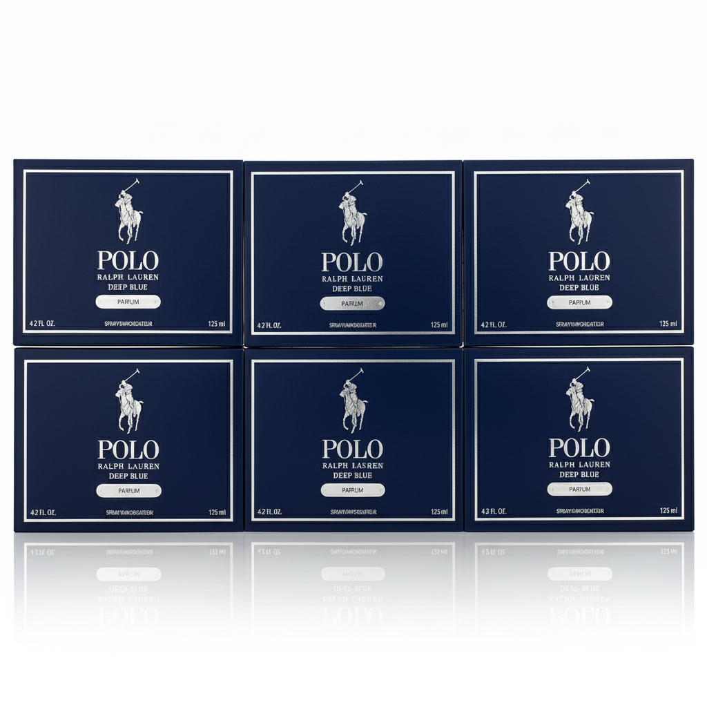 [6-PACK] Ralph Lauren Polo Deep Blue, 4.2 oz Parfum Spray