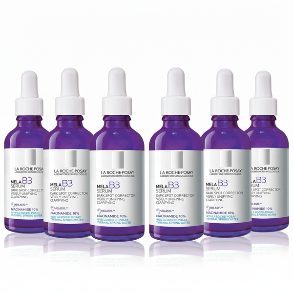 [6-PACK]  La Roche-Posay Mela B3 Serum, Dark Spot Corrector With Anti-Aging Melasyl + 10% Niacinamide, Discoloration Correcting Serum for Sun Spots, Age Spots & Post-Acne Marks