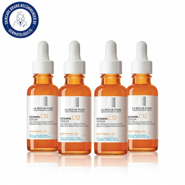 [4-PACK]   La Roche-Posay Pure Vitamin C Anti-Aging Face Serum: Brightens & Smooths
