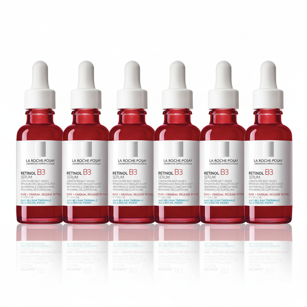 [6-PACK] La Roche-Posay Pure Retinol Face Serum with Vitamin B3, Anti Aging Face Serum for Lines, Wrinkles & Premature Sun Damage to Resurface & Hydrate, Suitable for Sensitive Skin, 1.0 Fl. Oz