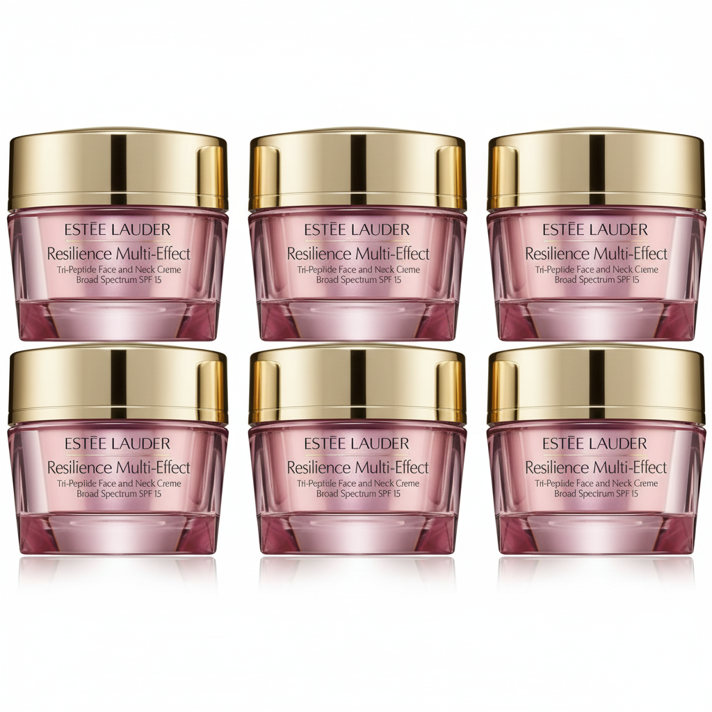 [6-PACK] Estee Lauder Resilience Multi-Effect Tri-Peptide Face & Neck Cream SPF 15