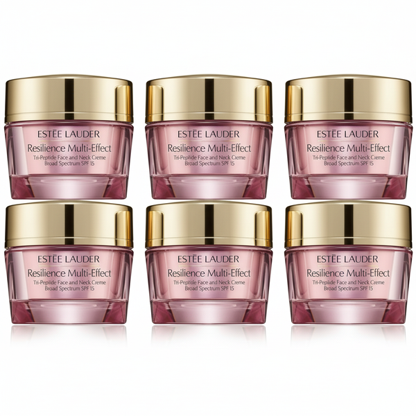 [6-PACK] Estee Lauder Resilience Multi-Effect Tri-Peptide Face & Neck Cream SPF 15