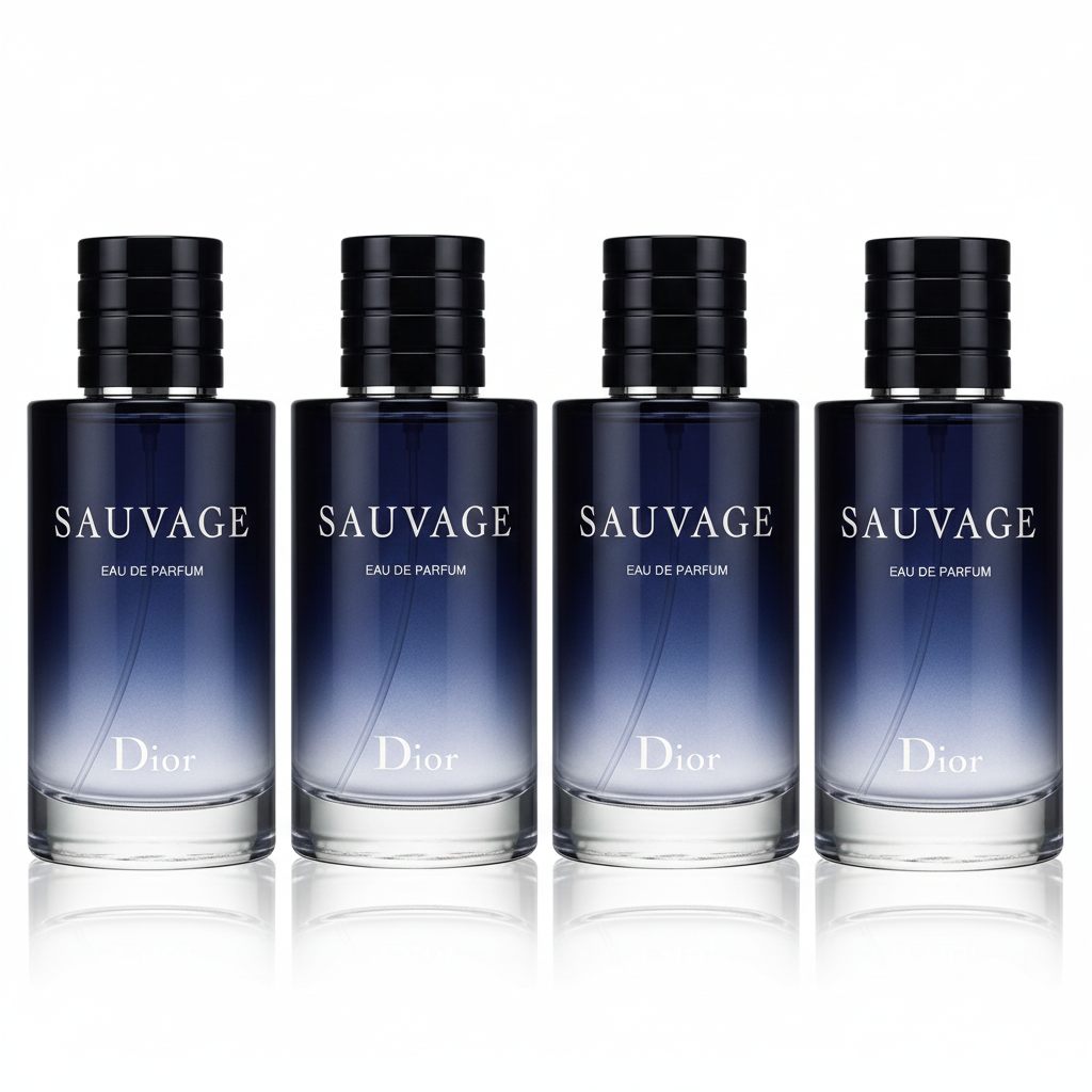 [4-PACK]  Sauvage by Christian Dior Eau De Parfum Spray 3.4 oz for Men