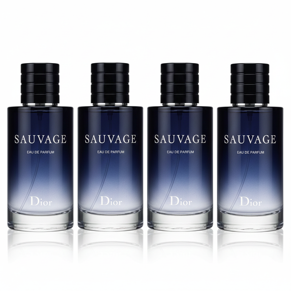 [4-PACK]  Sauvage by Christian Dior Eau De Parfum Spray 3.4 oz for Men